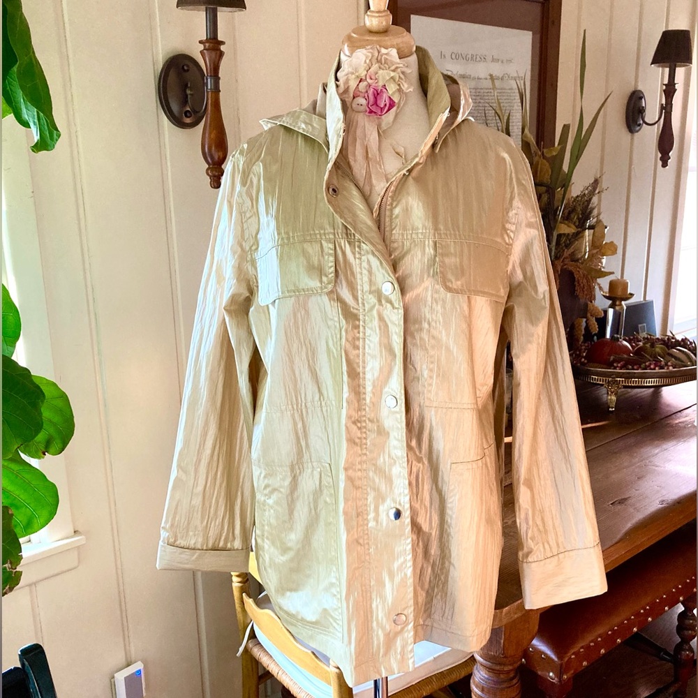 CHICO’S Gold Raincoat 2